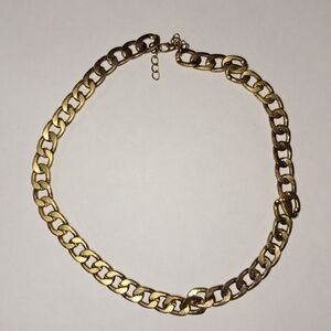Chunky Goldtone Curb Chain Necklace